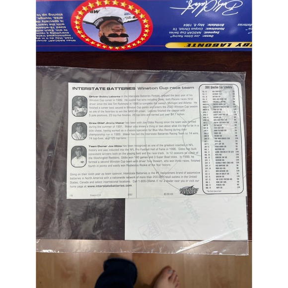 New Signed Bobby Labonte Diecast Collector Trailer Rig and picture / post card - Picture 9 of 9